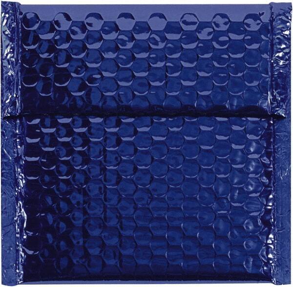 Made in USA - 6-3/4" Long x 7" Wide Peel-Off Self-Seal Bubble Mailer - Blue - Exact Tool & Supply