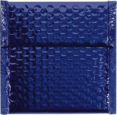 Made in USA - 6-3/4" Long x 7" Wide Peel-Off Self-Seal Bubble Mailer - Blue - Exact Tool & Supply