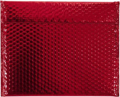 Made in USA - 11" Long x 13-3/4" Wide Peel-Off Self-Seal Bubble Mailer - Red - Exact Tool & Supply