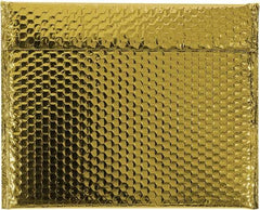 Made in USA - 11" Long x 13-3/4" Wide Peel-Off Self-Seal Bubble Mailer - Gold - Exact Tool & Supply