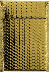 Made in USA - 11" Long x 7-1/2" Wide Peel-Off Self-Seal Bubble Mailer - Gold - Exact Tool & Supply