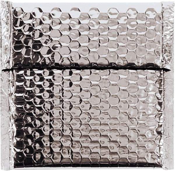 Made in USA - 6-3/4" Long x 7" Wide Peel-Off Self-Seal Bubble Mailer - Silver - Exact Tool & Supply