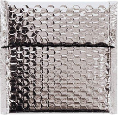 Made in USA - 6-3/4" Long x 7" Wide Peel-Off Self-Seal Bubble Mailer - Silver - Exact Tool & Supply