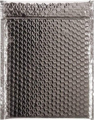Made in USA - 11-1/2" Long x 9" Wide Peel-Off Self-Seal Bubble Mailer - Silver - Exact Tool & Supply