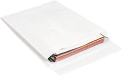 Made in USA - 16" Long x 12" Wide Peel-Off Self-Seal Expandable Envelope - White - Exact Tool & Supply