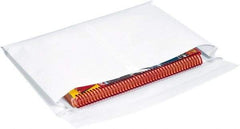 Made in USA - 15" Long x 10" Wide Peel-Off Self-Seal Expandable Envelope - White - Exact Tool & Supply