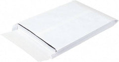 Made in USA - 13" Long x 10" Wide Peel-Off Self-Seal Expandable Envelope - White - Exact Tool & Supply