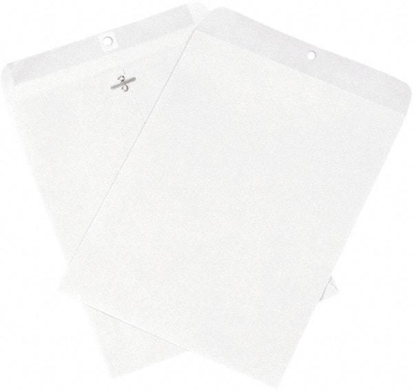 Made in USA - 12" Long x 9" Wide Clasp Envelope - White - Exact Tool & Supply