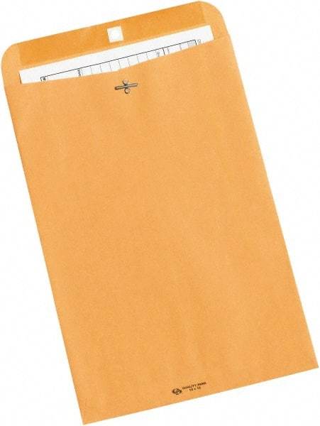 Made in USA - 15" Long x 10" Wide Clasp Envelope - Kraft - Exact Tool & Supply