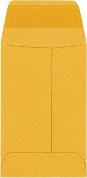 Made in USA - 3-1/2" Long x 2-1/4" Wide Gummed Flap Brown Kraft Envelope - Kraft - Exact Tool & Supply