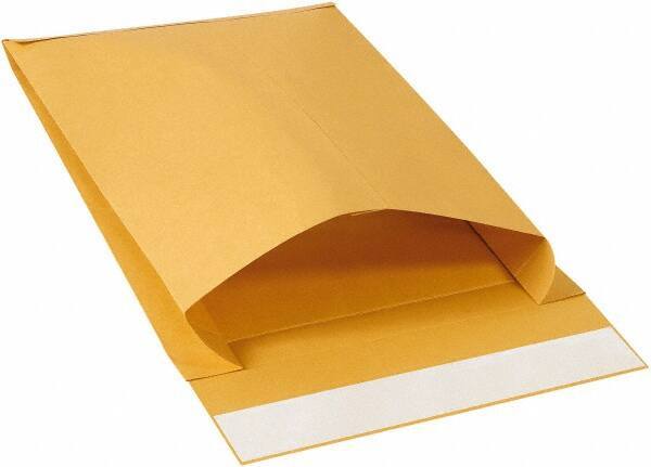 Made in USA - 15" Long x 12" Wide Peel-Off Self-Seal Natural Kraft Envelope - Kraft - Exact Tool & Supply