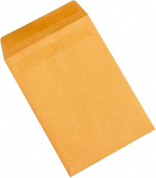 Made in USA - 10-1/2" Long x 7-1/2" Wide Self Seal Natural Kraft Envelope - Kraft - Exact Tool & Supply