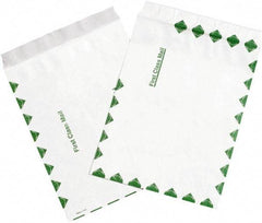 Dupont - 12" Long x 9" Wide Peel-Off Self-Seal Tyvek Flat Catalog Envelopes - White/Green - Exact Tool & Supply