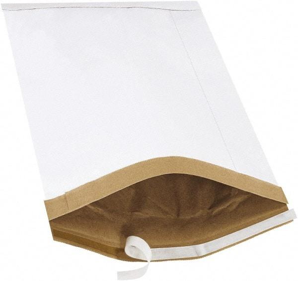 Made in USA - 19" Long x 12-1/2" Wide Peel-Off Self-Seal Padded Mailer - White - Exact Tool & Supply