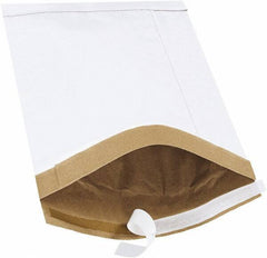 Made in USA - 14-1/2" Long x 9-1/2" Wide Peel-Off Self-Seal Padded Mailer - White - Exact Tool & Supply