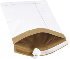 Made in USA - 12" Long x 7-1/4" Wide Peel-Off Self-Seal Padded Mailer - White - Exact Tool & Supply