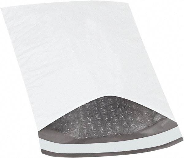 Made in USA - 10" Long x 6-1/2" Wide Peel-Off Self-Seal Padded Mailer - White - Exact Tool & Supply