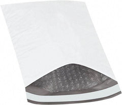 Made in USA - 10" Long x 6-1/2" Wide Peel-Off Self-Seal Padded Mailer - White - Exact Tool & Supply
