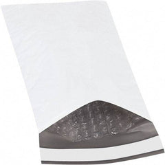 Made in USA - 10" Long x 5" Wide Peel-Off Self-Seal Padded Mailer - White - Exact Tool & Supply
