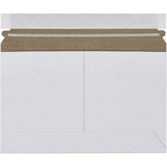 Made in USA - 6" Long x 9" Wide Peel-Off Self-Seal Flat Mailer - White - Exact Tool & Supply