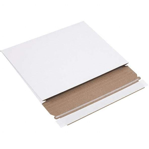 Made in USA - 7-3/4" Long x 10" Wide Peel-Off Self-Seal Flat Mailer - White - Exact Tool & Supply