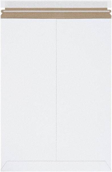 Made in USA - 18" Long x 13" Wide Peel-Off Self-Seal Flat Mailer - White - Exact Tool & Supply
