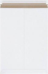 Made in USA - 18" Long x 13" Wide Peel-Off Self-Seal Flat Mailer - White - Exact Tool & Supply
