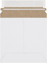 Made in USA - 6" Long x 6" Wide Peel-Off Self-Seal Flat Mailer - White - Exact Tool & Supply