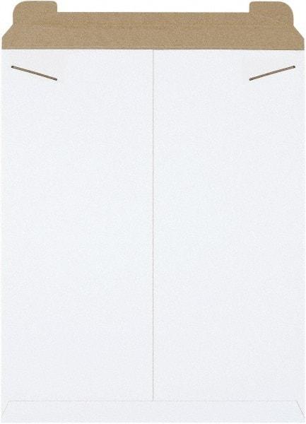 Made in USA - 21" Long x 17" Wide Regular Flat Mailer - White - Exact Tool & Supply