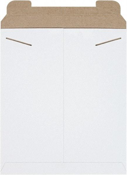Made in USA - 15" Long x 12-3/4" Wide Regular Flat Mailer - White - Exact Tool & Supply