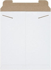 Made in USA - 15" Long x 12-3/4" Wide Regular Flat Mailer - White - Exact Tool & Supply