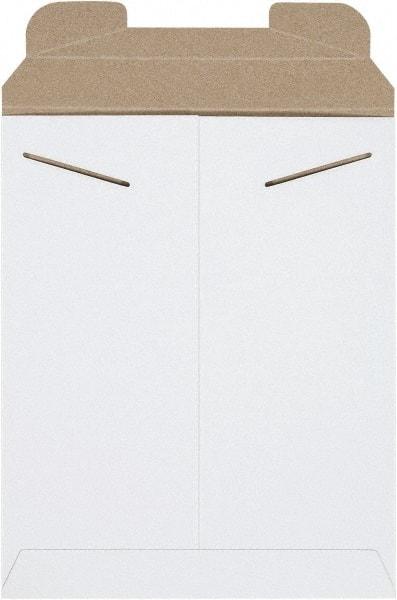 Made in USA - 12-1/4" Long x 9-3/4" Wide Regular Flat Mailer - White - Exact Tool & Supply