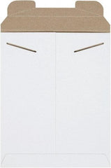 Made in USA - 12-1/4" Long x 9-3/4" Wide Regular Flat Mailer - White - Exact Tool & Supply