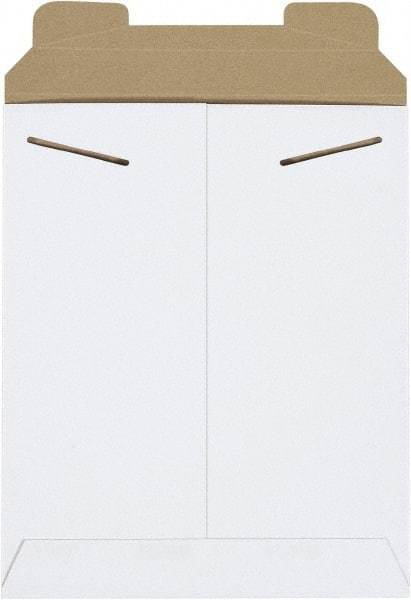 Made in USA - 10-1/2" Long x 8-1/2" Wide Regular Flat Mailer - White - Exact Tool & Supply