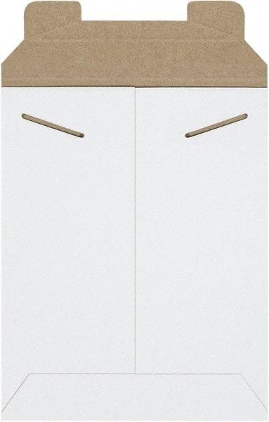 Made in USA - 9" Long x 7" Wide Regular Flat Mailer - White - Exact Tool & Supply