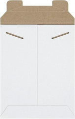 Made in USA - 9" Long x 7" Wide Regular Flat Mailer - White - Exact Tool & Supply