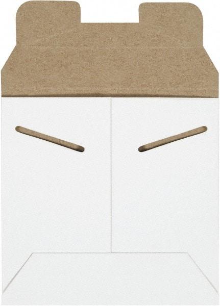 Made in USA - 5-1/8" Long x 5-1/2" Wide Regular Flat Mailer - White - Exact Tool & Supply