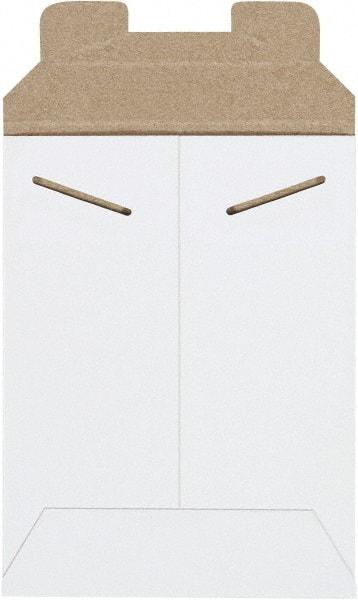 Made in USA - 8" Long x 6" Wide Regular Flat Mailer - White - Exact Tool & Supply