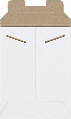 Made in USA - 8" Long x 6" Wide Regular Flat Mailer - White - Exact Tool & Supply