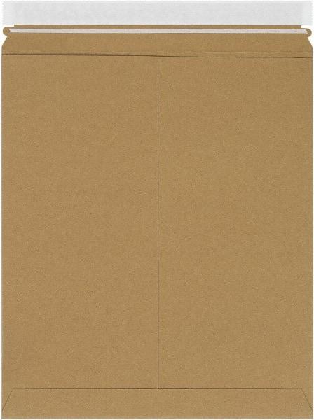 Made in USA - 15" Long x 12-3/4" Wide Peel-Off Self-Seal Flat Mailer - Kraft - Exact Tool & Supply