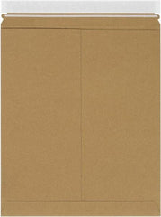 Made in USA - 15" Long x 12-3/4" Wide Peel-Off Self-Seal Flat Mailer - Kraft - Exact Tool & Supply