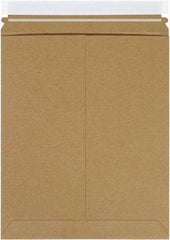 Made in USA - 13-1/2" Long x 11" Wide Peel-Off Self-Seal Flat Mailer - Kraft - Exact Tool & Supply