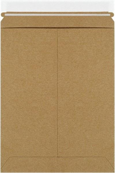 Made in USA - 11-1/2" Long x 9" Wide Peel-Off Self-Seal Flat Mailer - Kraft - Exact Tool & Supply