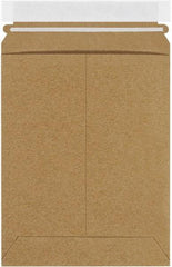 Made in USA - 9" Long x 7" Wide Peel-Off Self-Seal Flat Mailer - Kraft - Exact Tool & Supply