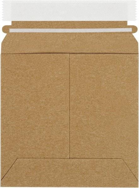 Made in USA - 6" Long x 6" Wide Peel-Off Self-Seal Flat Mailer - Kraft - Exact Tool & Supply
