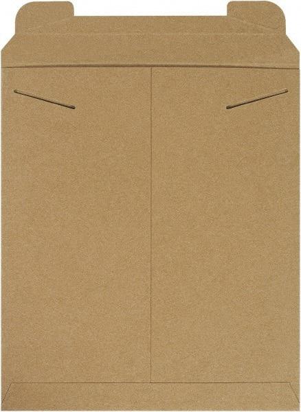 Made in USA - 15" Long x 12-3/4" Wide Regular Flat Mailer - Kraft - Exact Tool & Supply