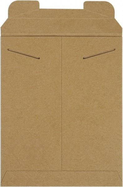 Made in USA - 12-1/4" Long x 9-3/4" Wide Regular Flat Mailer - Kraft - Exact Tool & Supply