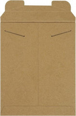 Made in USA - 12-1/4" Long x 9-3/4" Wide Regular Flat Mailer - Kraft - Exact Tool & Supply