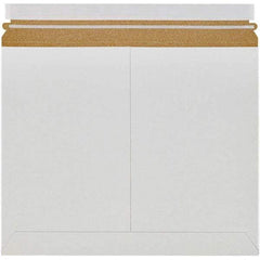 Made in USA - 11" Long x 13-1/2" Wide Peel-Off Self-Seal Flat Mailer - White - Exact Tool & Supply