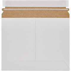 Made in USA - 7" Long x 9" Wide Peel-Off Self-Seal Flat Mailer - White - Exact Tool & Supply